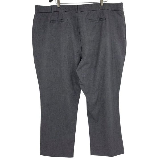 Avenue Gray Dress Pants Size 28W Plus womens 2384 Pull On Elastic Straight Leg - Picture 5 of 12